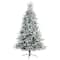 8ft. Pre-Lit Flocked West Virginia Spruce Artificial Christmas Tree, Clear Lights
